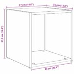 vidaXL Sada televíznych stolíkov 6 pcs Čierny dub Kompozitné drevo – Obrázok 10