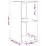 vidaXL Sada televíznych stolíkov 4 pcs dub artisan 37 x 37 x 72 cm – Obrázok 10