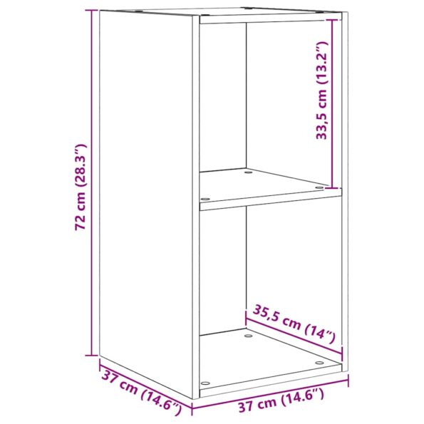 vidaXL Sada televíznych stolíkov 4 pcs dub artisan 37 x 37 x 72 cm – Obrázok 10