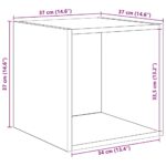 vidaXL Sada televíznych stolíkov 4 pcs dub artisan 37 x 37 x 72 cm – Obrázok 9