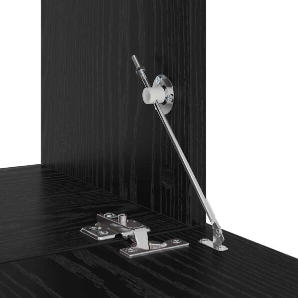 vidaXL Nástenný TV kabinet 4 pcs Čierny dub Kompozitné drevo – Obrázok 12