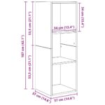 vidaXL Nástenný TV kabinet 4 pcs dub artisan 37 x 37 x 107.5 cm – Obrázok 10