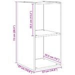 vidaXL Nástenný TV kabinet 2 pcs Remeselný dub 37 x 37 x 72 cm – Obrázok 10
