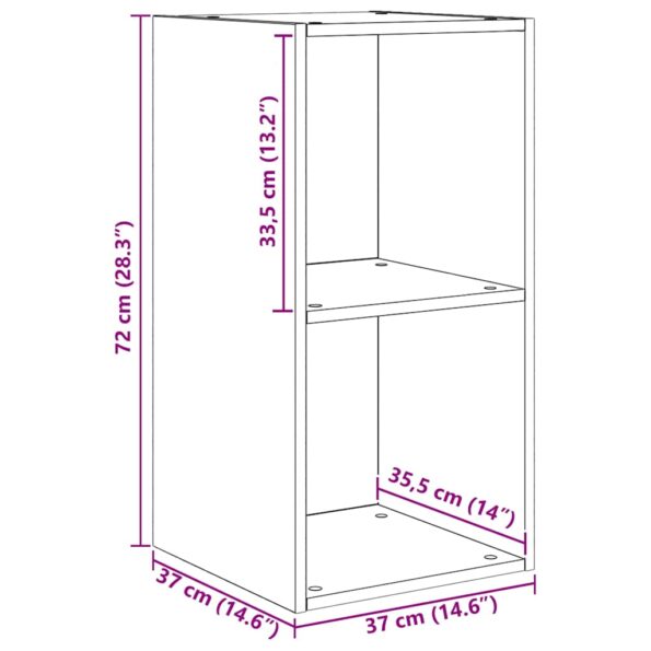 vidaXL Nástenný TV kabinet 2 pcs Remeselný dub 37 x 37 x 72 cm – Obrázok 10