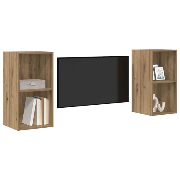 vidaXL Nástenný TV kabinet 2 pcs Remeselný dub 37 x 37 x 72 cm – Obrázok 3