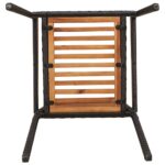 vidaXL Vonkajšie stoličky 4 pcs Krémová, Hnedá – Obrázok 9