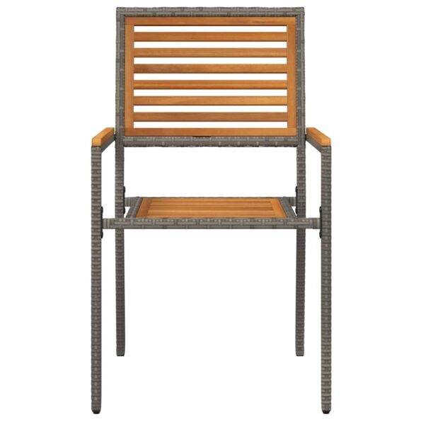 vidaXL Vonkajšie stoličky 4 pcs Šedá, hnedá – Obrázok 5