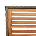 vidaXL Vonkajšie stoličky 4 pcs Šedá, hnedá – Obrázok 8