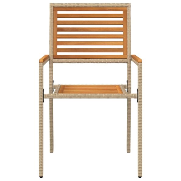 vidaXL Vonkajšie stoličky 4 pcs Krémová, Hnedá – Obrázok 5