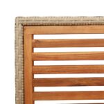 vidaXL Vonkajšie stoličky 4 pcs Krémová, Hnedá – Obrázok 8