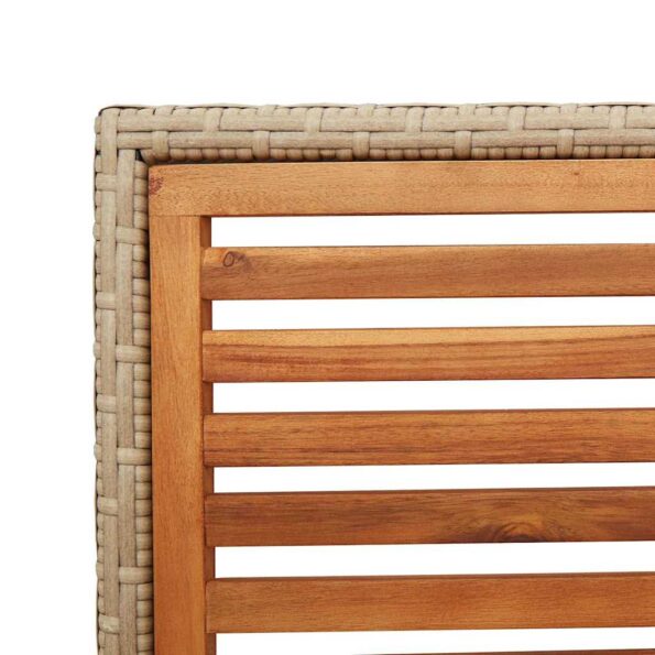 vidaXL Vonkajšie stoličky 4 pcs Krémová, Hnedá – Obrázok 8