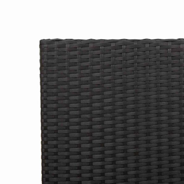 vidaXL Záhradné stohovateľné stoličky 4 pcs Čierna a Hnedá – Obrázok 8