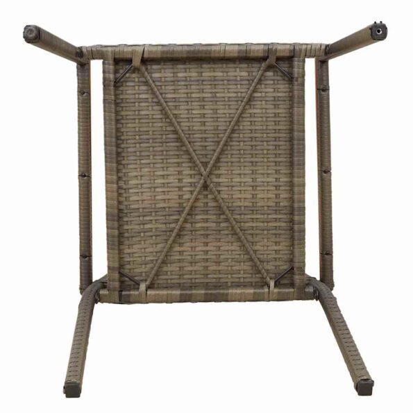 vidaXL Vonkajšie stoličky 4 pcs Šedá, hnedá – Obrázok 9