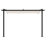 vidaXL Altánok Krémová 300 x 300 x 200 cm Polyester – Obrázok 4
