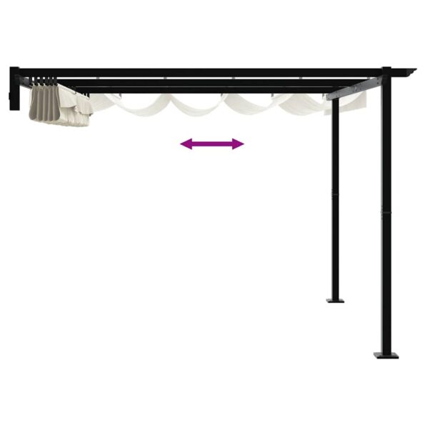 vidaXL Altánok Krémová 300 x 300 x 200 cm Polyester – Obrázok 9