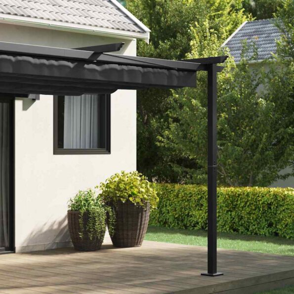 vidaXL Altánok Antracit 300 x 300 x 200 cm Polyester – Obrázok 3