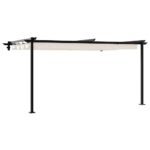 vidaXL Altánok Krémová 400 x 300 x 200 cm Polyester – Obrázok 2