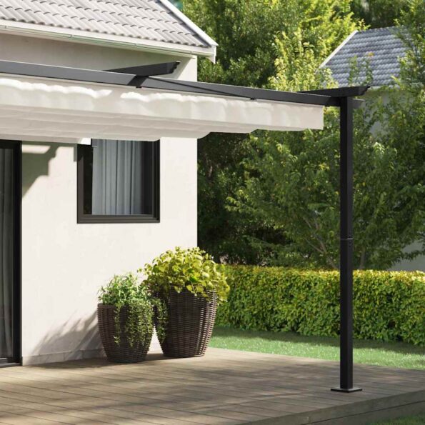 vidaXL Altánok Krémová 400 x 300 x 200 cm Polyester – Obrázok 3