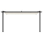 vidaXL Altánok Krémová 400 x 300 x 200 cm Polyester – Obrázok 4