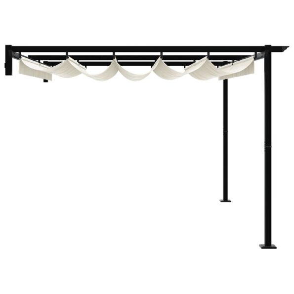 vidaXL Altánok Krémová 400 x 300 x 200 cm Polyester – Obrázok 5