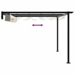 vidaXL Altánok Krémová 400 x 300 x 200 cm Polyester – Obrázok 9