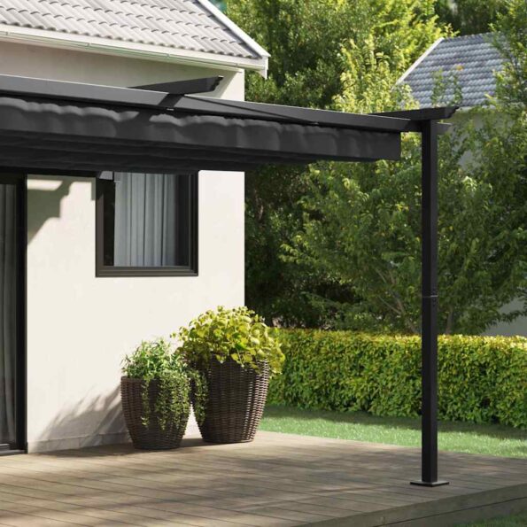 vidaXL Altánok Antracit 400 x 300 x 200 cm Polyester – Obrázok 3