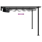 vidaXL Altánok Antracit 400 x 300 x 200 cm Polyester – Obrázok 9