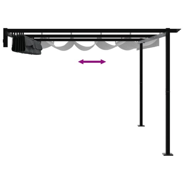 vidaXL Altánok Antracit 400 x 300 x 200 cm Polyester – Obrázok 9