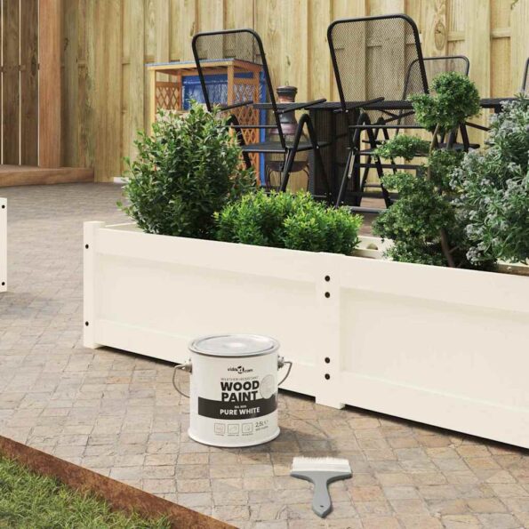 vidaXL Farba na drevo Biela 2.5 L – Obrázok 4