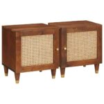 vidaXL Nočné stolíky 2 pcs 40 x 33.5 x 46 cm