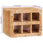 vidaXL Regál na víno Hnedá 44 x 30 x 35 cm Masívne mango drevo – Obrázok 11