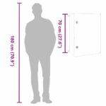 vidaXL Ovládací kabinet IP65 Vodotesný Sivý 50x24,5x70 cm ABS plast – Obrázok 10