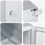 vidaXL Ovládací kabinet IP65 Vodotesný Sivý 50x24,5x70 cm ABS plast – Obrázok 8