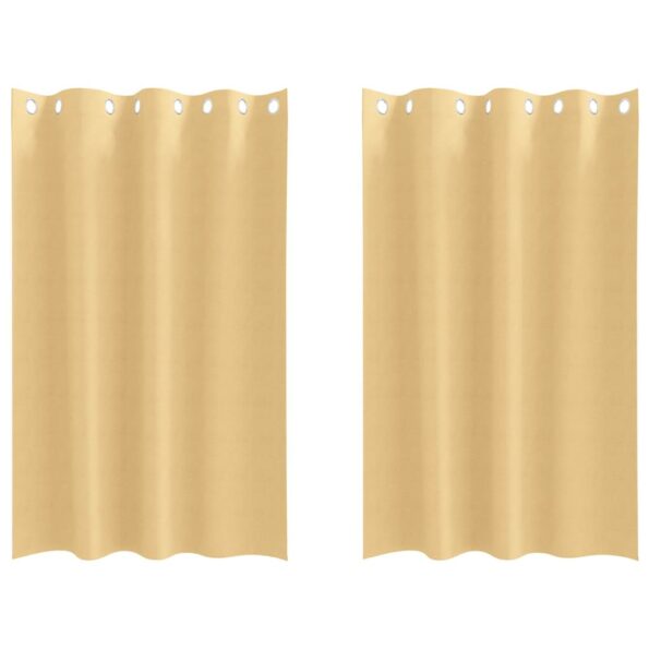 vidaXL Záclony na zatemnenie s krúžkami 2 pcs Béžová 175 x 140 cm – Obrázok 2