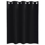 vidaXL Záclony na zatemnenie s krúžkami 2 pcs Čierna 140 x 140 cm – Obrázok 4