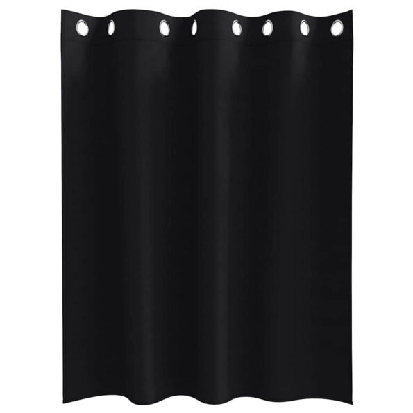 vidaXL Záclony na zatemnenie s krúžkami 2 pcs Čierna 140 x 140 cm – Obrázok 4