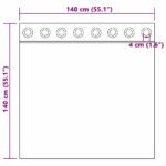 vidaXL Záclony na zatemnenie s krúžkami 2 pcs Čierna 140 x 140 cm – Obrázok 8
