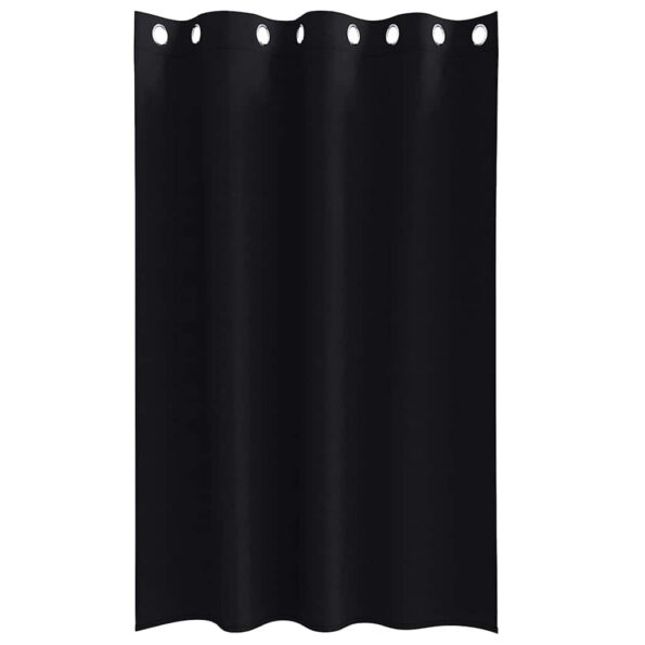 vidaXL Záclony na zatemnenie s krúžkami 2 pcs Čierna 175 x 140 cm – Obrázok 4
