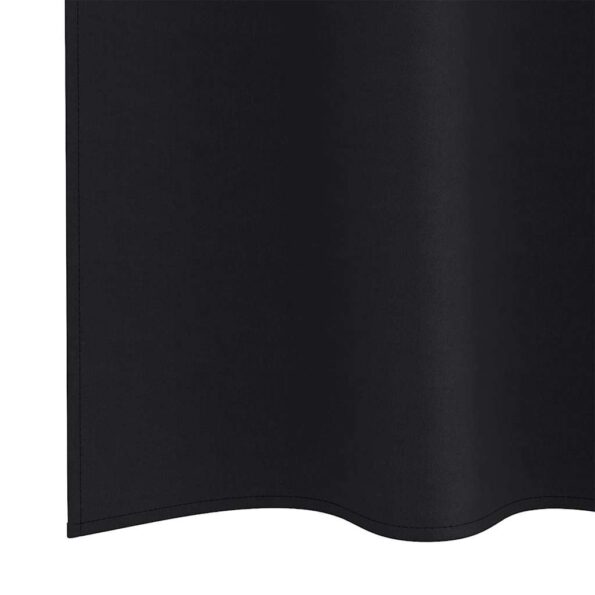 vidaXL Záclony na zatemnenie s krúžkami 2 pcs Čierna 225 x 140 cm – Obrázok 6