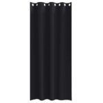 vidaXL Záclony na zatemnenie s krúžkami 2 pcs Čierna 245 x 140 cm – Obrázok 4