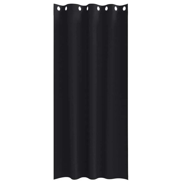 vidaXL Záclony na zatemnenie s krúžkami 2 pcs Čierna 245 x 140 cm – Obrázok 4