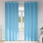 vidaXL Záclony na zatemnenie s krúžkami 2 pcs Svetlomodrá 245 x 140 cm