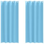 vidaXL Záclony na zatemnenie s krúžkami 2 pcs Svetlomodrá 245 x 140 cm – Obrázok 2