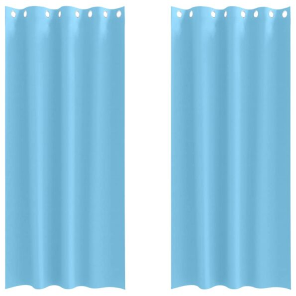 vidaXL Záclony na zatemnenie s krúžkami 2 pcs Svetlomodrá 245 x 140 cm – Obrázok 2