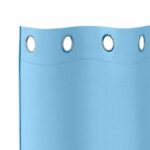 vidaXL Záclony na zatemnenie s krúžkami 2 pcs Svetlomodrá 245 x 140 cm – Obrázok 5