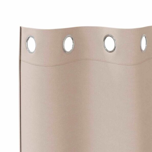 vidaXL Záclony na zatemnenie s krúžkami 2 pcs Sivohnedá 245 x 140 cm – Obrázok 5