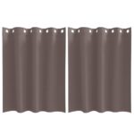 vidaXL Záclony na zatemnenie s krúžkami 2 pcs Tmavohnedá 140 x 140 cm – Obrázok 2