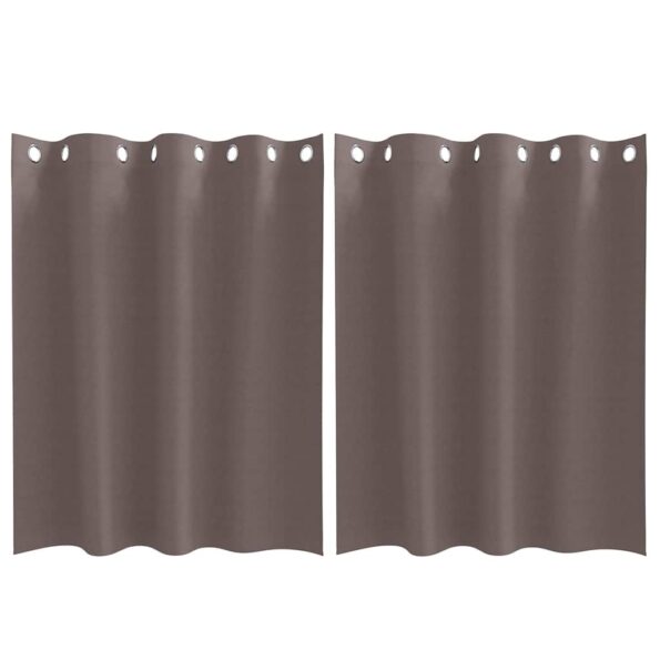 vidaXL Záclony na zatemnenie s krúžkami 2 pcs Tmavohnedá 140 x 140 cm – Obrázok 2