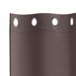 vidaXL Záclony na zatemnenie s krúžkami 2 pcs Tmavohnedá 140 x 140 cm – Obrázok 5