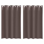 vidaXL Záclony na zatemnenie s krúžkami 2 pcs Tmavohnedá 175 x 140 cm – Obrázok 2
